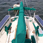 Boat Skinny Solar Panel Installation