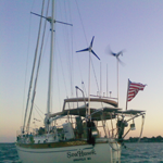 Sailboat with Solar & Wind Installation